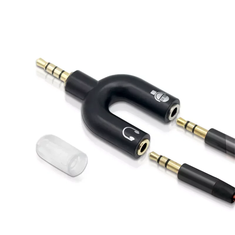 

Type 3.5mm Audio Splitter 3.5 Male to 2 Aux Female Earphone Microphone Converter Cable for Notebook Laptop