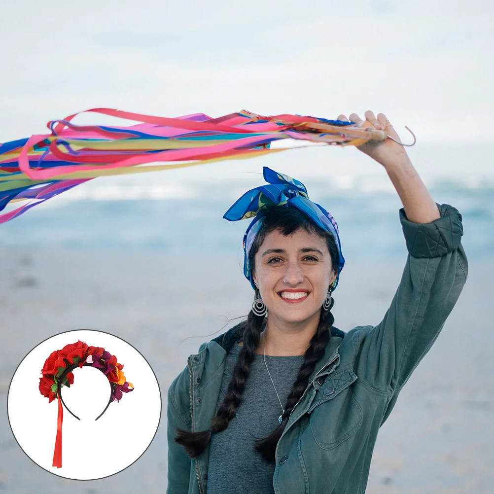 

Mexico Floral Hair Band Accessory Headband Flower Wreath Women Garland Headpiece