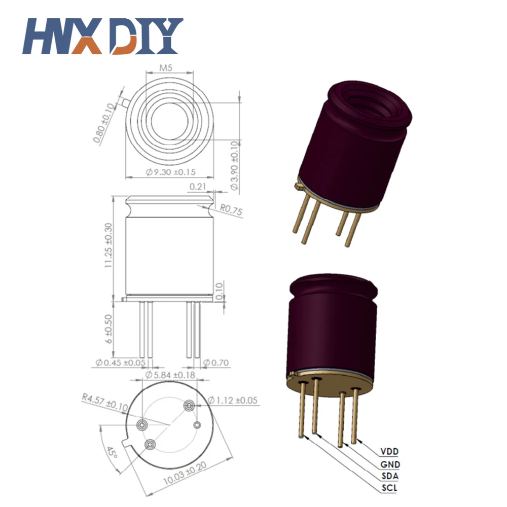 MLX90640 IR 32*24 инфракрасное измерение температуры точка матричный сенсор модуль