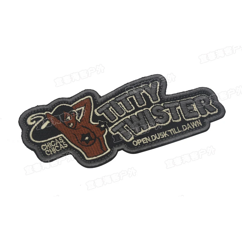 TITTY TWISTER Embroidery Patches Badges Emblem Military Army 13*5.5cm DIY Accessory Hoop and Loop Sexy Girl Needwork | Дом и сад