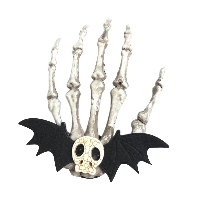 

Victorian Steampunk Skeleton Claws Hair Clip Skull Hand Hairpin Gothic Skeleton Bowknot Hairpin Hair Accs for Girlfriend
