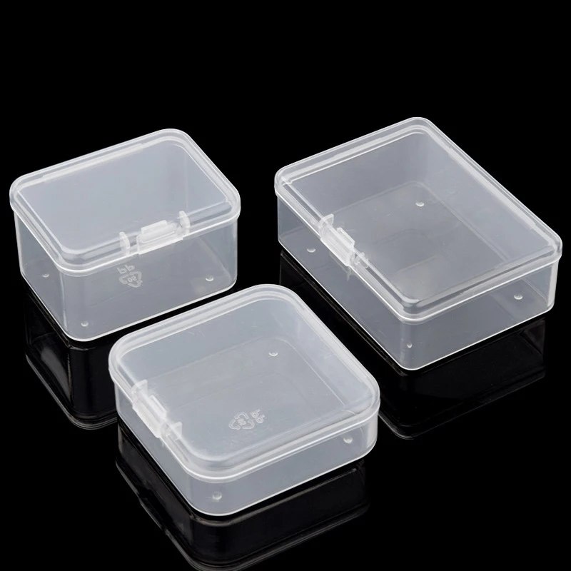 

10PCS/lot Plastic Small Jewelry Beads Storage Boxes Organizer Clear Coins Case Container DIY Home Decoration
