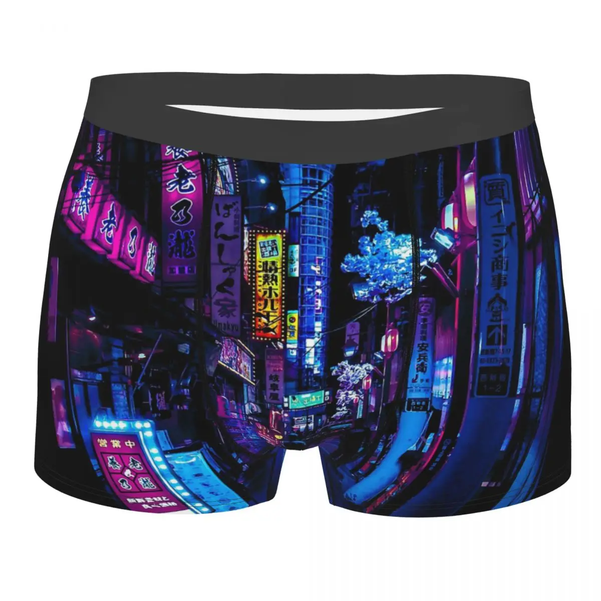 

Blue Tokyo Alleys Underpants Homme Panties Male Underwear Ventilate Cyber Retro Shorts Boxer Briefs