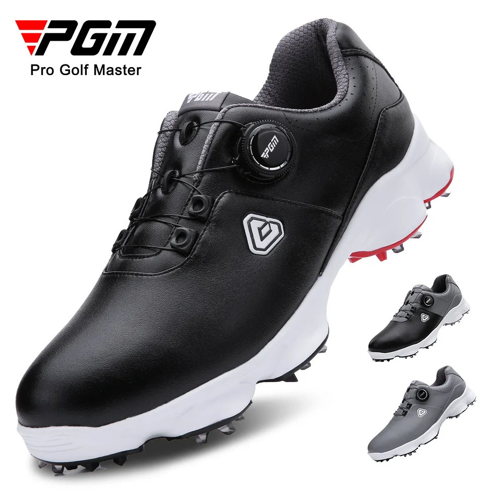 

PGM Knob Strap Sports Shoes Men Golf Shoes Removable Spikes Skid-proof Men's Leisure Waterproof Sneakers XZ233