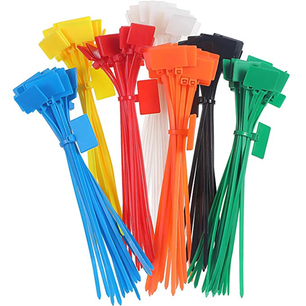 

250 Pcs Anti-counterfeiting Black Cable Ties Multicolor Network Wire Nylon Organizer