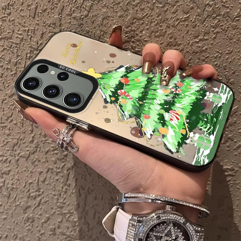 Фото Чехол с рождественскими носками в красно-синюю полоску для Samsung Galaxy A36 A35 A34 A32 A30 A26 A25 A24 A23 A22 5G 4G A20 A16 A15 A14 Cover №2