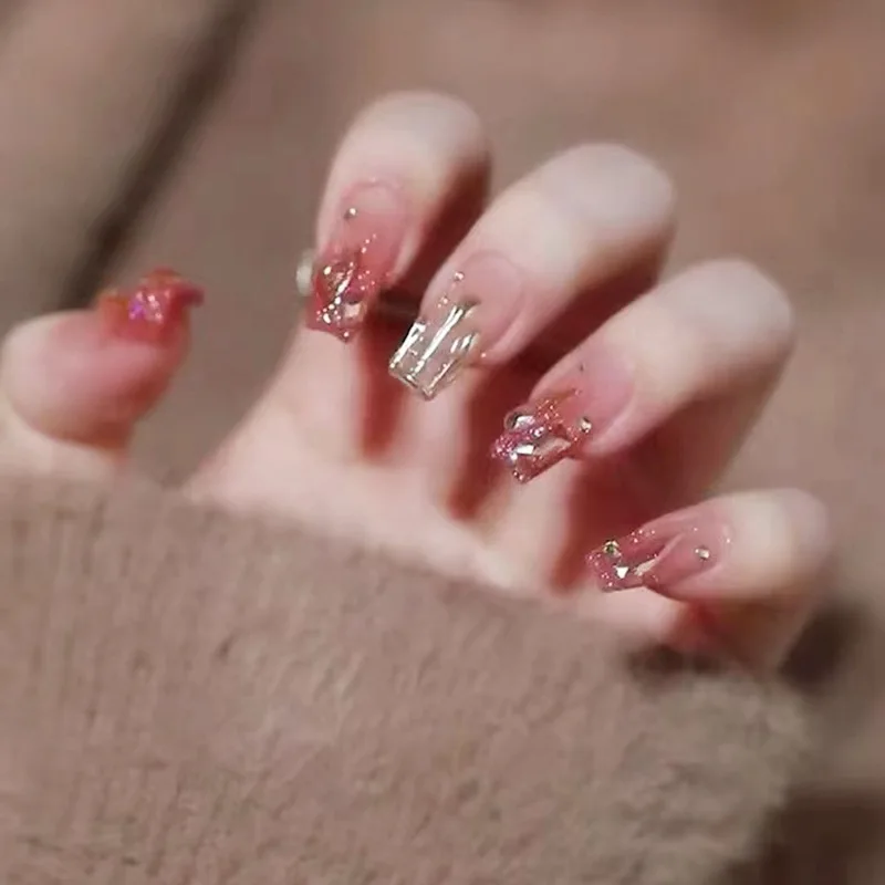 

Wholesale Nail Patches Warm Fairy Jewelry Pure Want Finished Products Hand Wear Nails Decoration Stickers