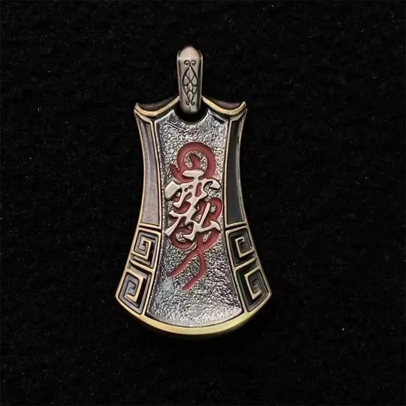 Фото Тайское серебро, инкрустированное императором Wenchang Qingwei Ling Ziwei Taboo Zhang Tianshi, подвеска в виде карты, подвеска в стиле ретро №3