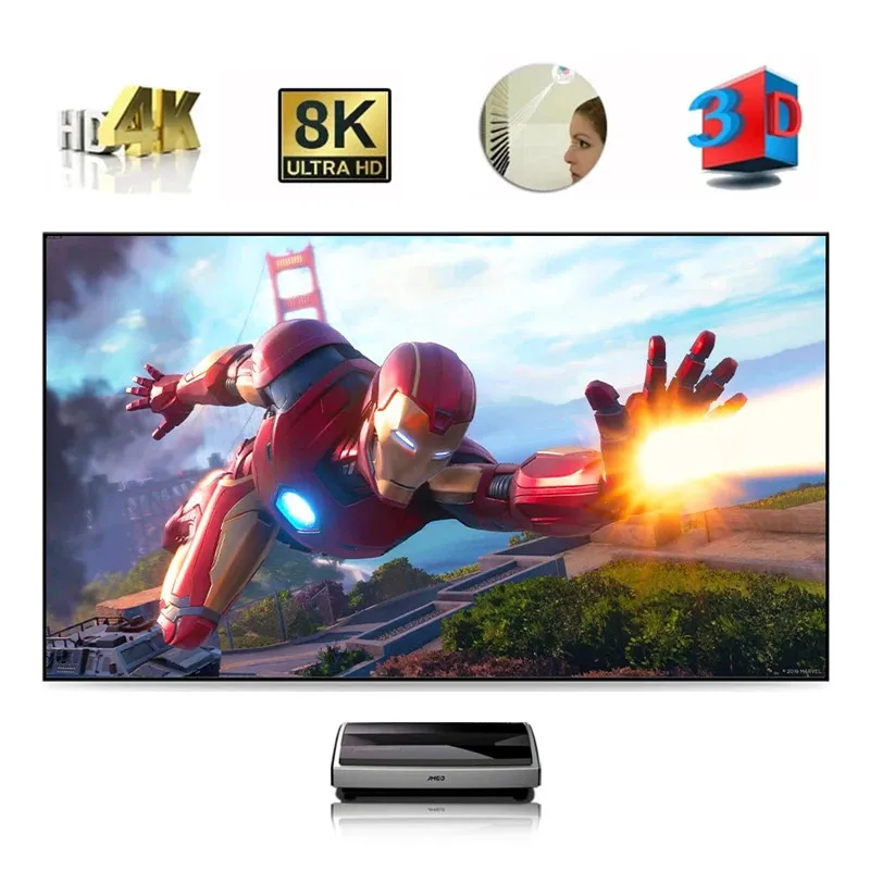 Новинка 2023 ALR 100 дюйма 120 16:9 стандартный проектор с неподвижной рамкой экран для