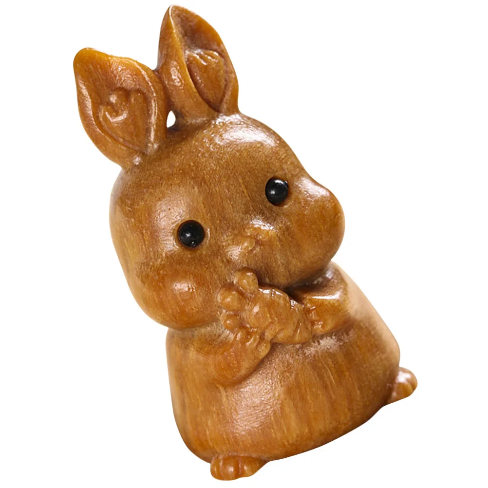 

Rabbit Charmsshui Feng Year Zodiac Bunny Animal Mini Inch Accessories 18 New 2023 Figurine Mascot Wooden Dashboard Gifts Chinese