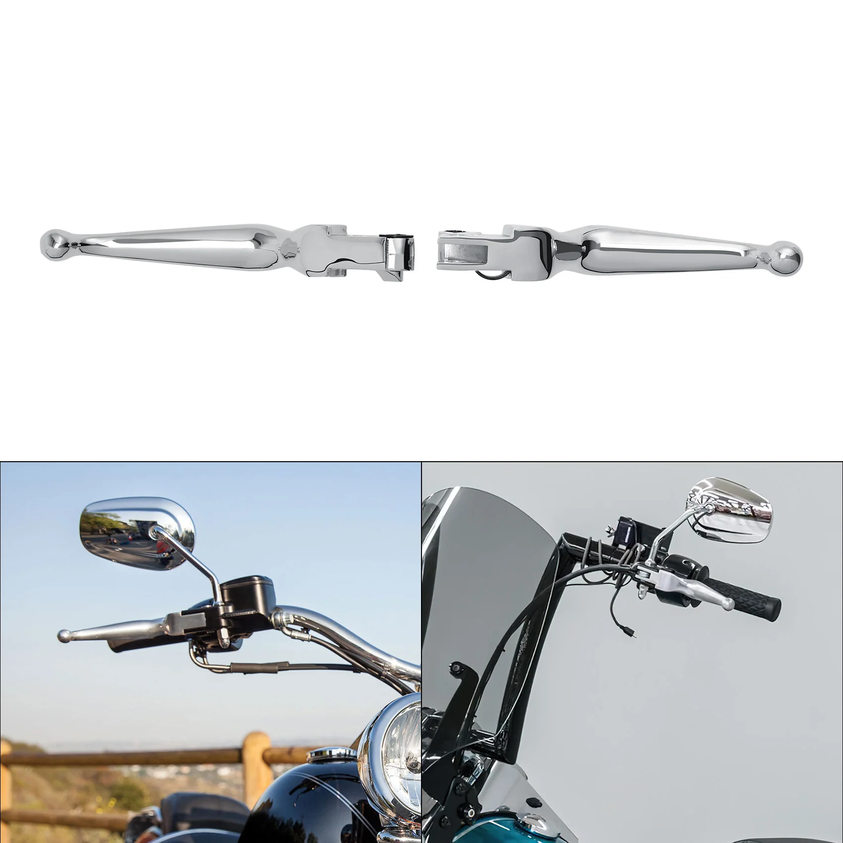 Мотоциклетный тормозной рычаг сцепления, хромированный, подходит для Harley Road King Dyna Fat Boy Sportster Low Rider Wide Glide Softail Heritage (art.: 3920cb7586945) - 3920cb7586945