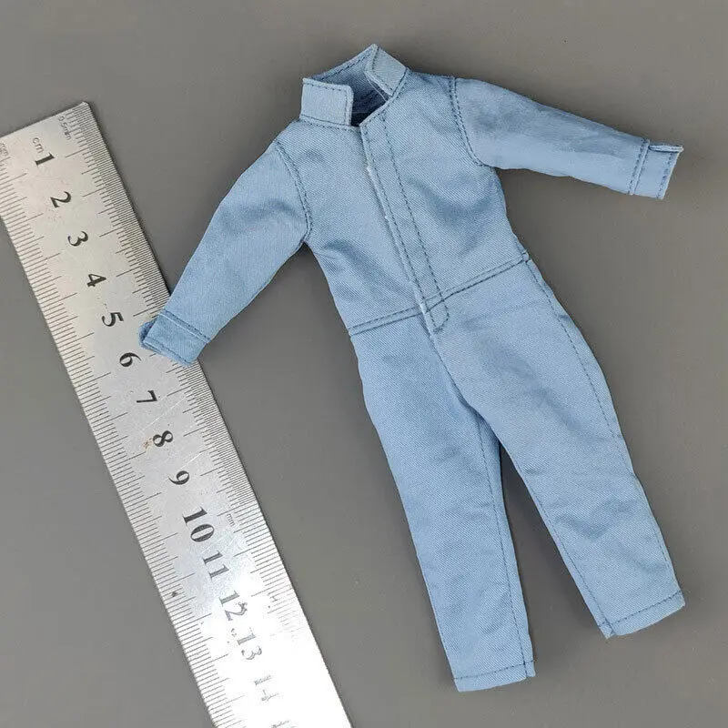 

1/12 Scale Clothes Blue Jumpsuit Model for 6" Accessories Figure Doll