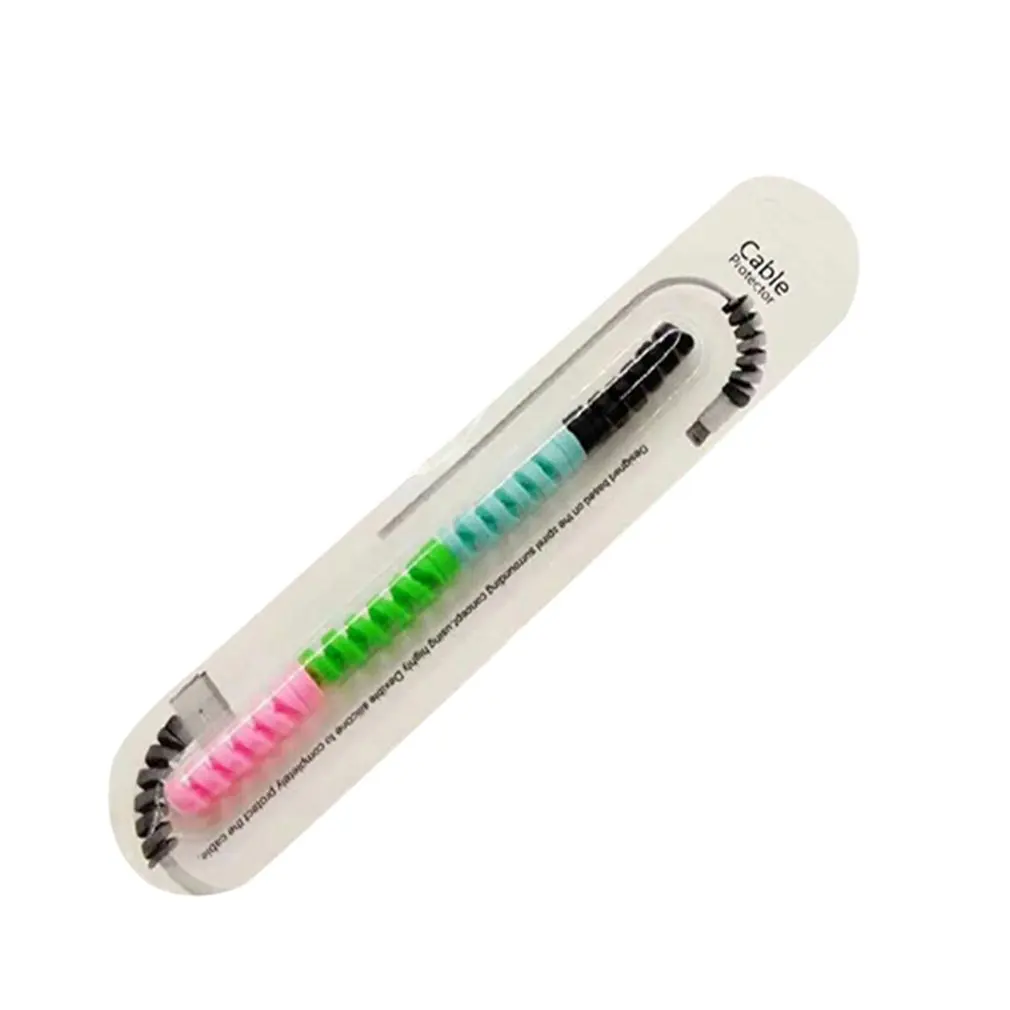 

Lovely Spiral Earphone Winder Mobile Phone Data Line Protection Sleeve