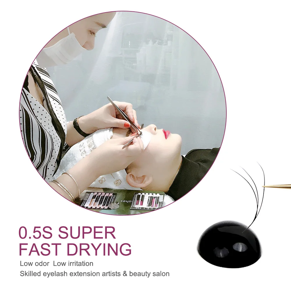 Клей для ресниц профессиональный 10 мл 0 5 секунд быстро сохнет долговечный клей