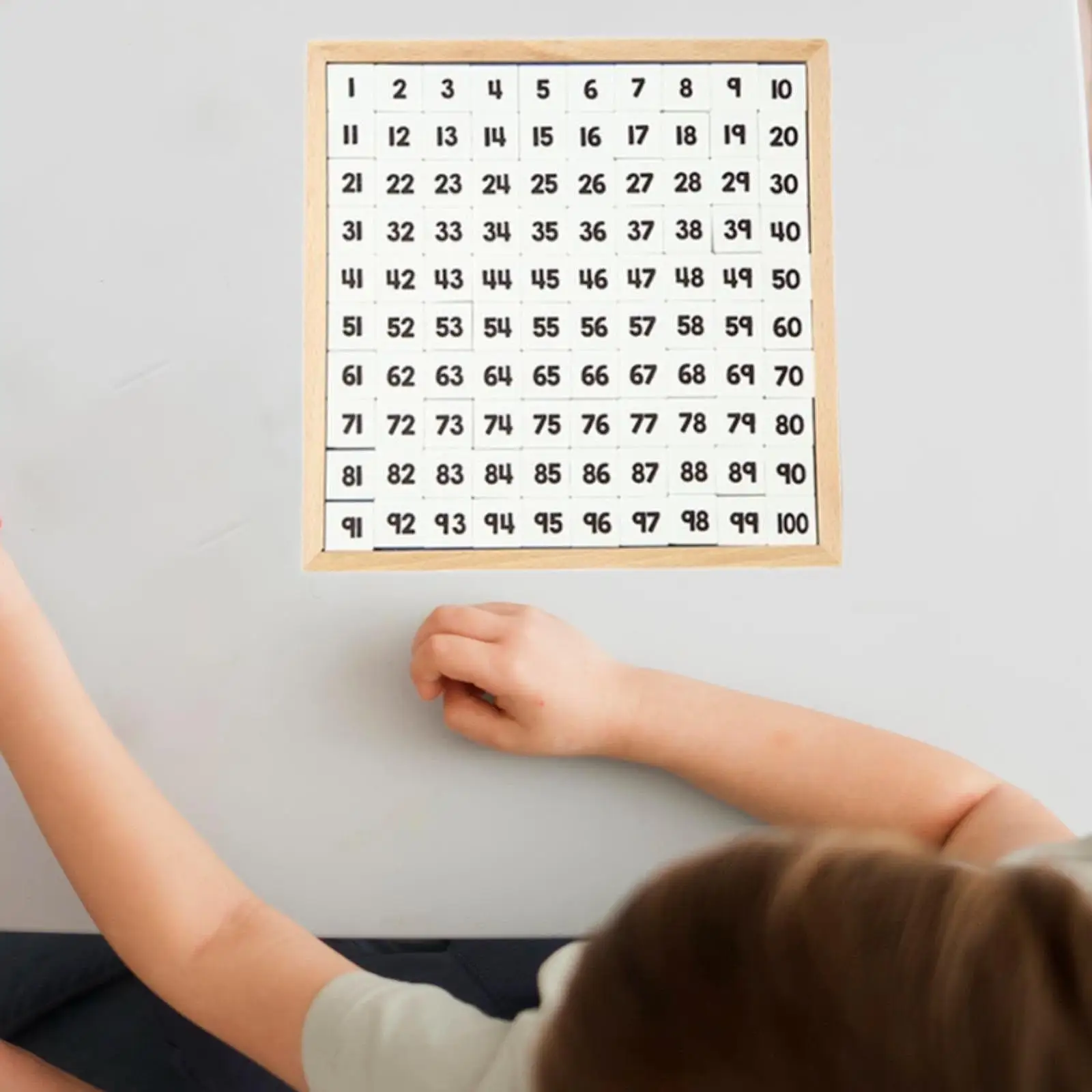 Настольная игрушка Монтессори 1-100 обучающая сто настольная игра цифры подряд от 1