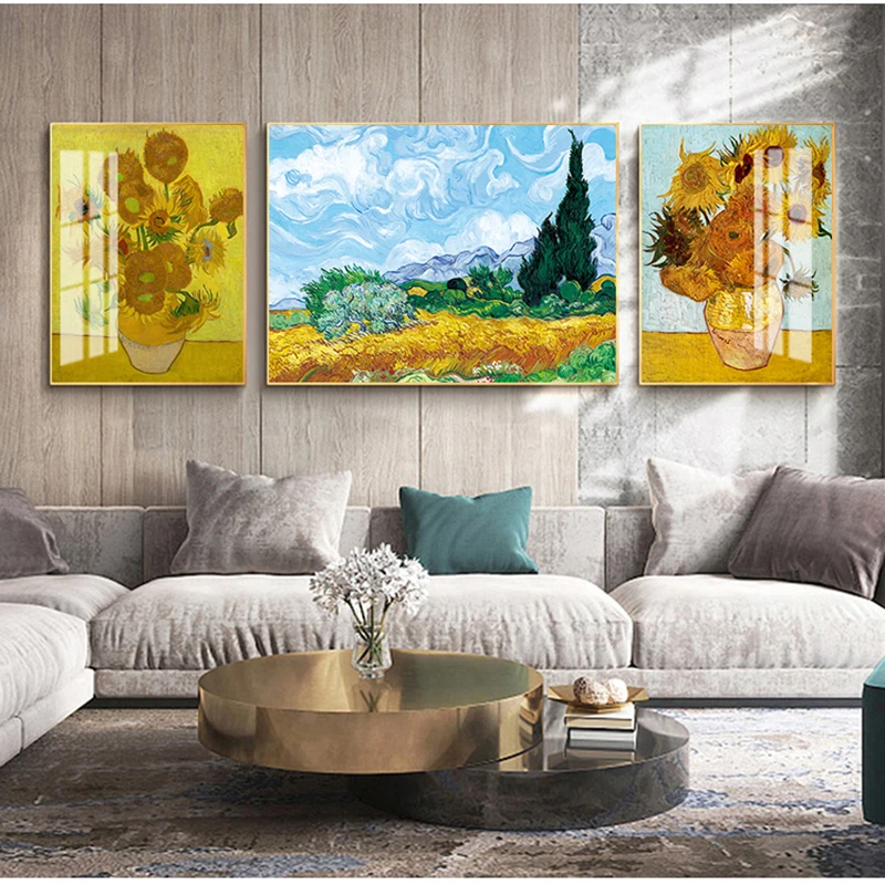 

DIY Oil Painting By Numbers Van Gogh Abstract Sunflower Handpainted Art Wall Bedroom Living Room Home Decor Kids Room Decor Gift