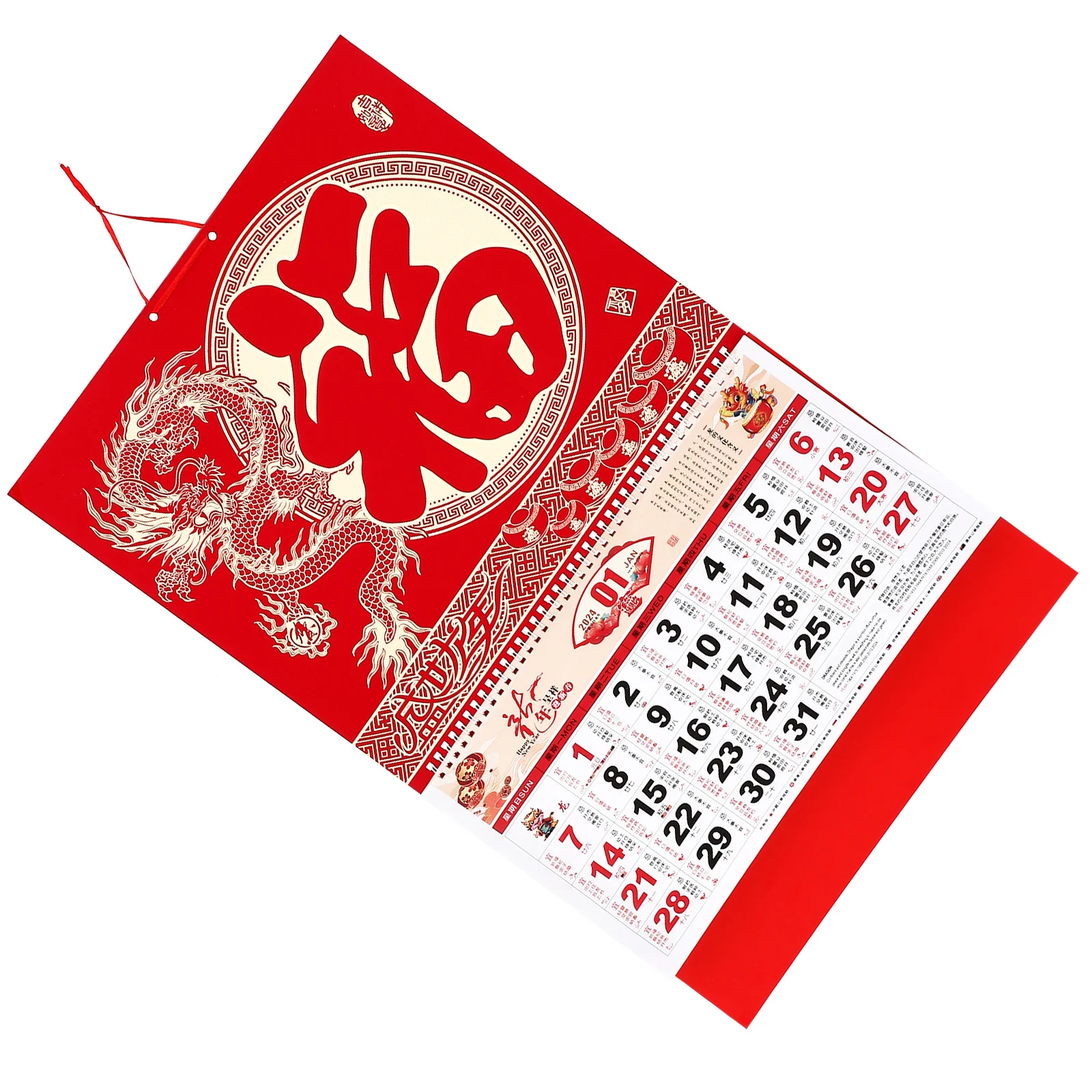 Календарь на стену 2024, календарь на удачу в китайском стиле, календарь на удачу, Новинка