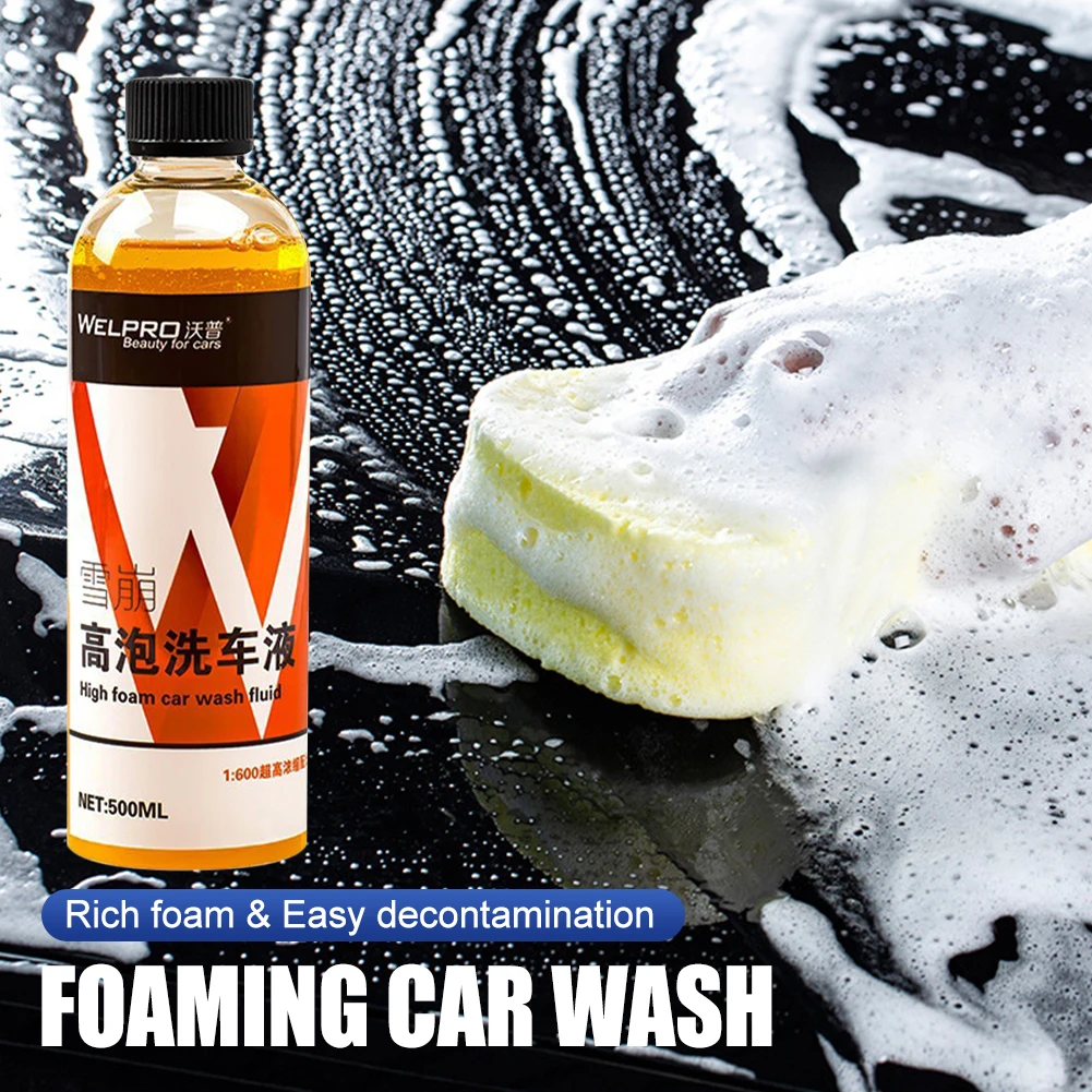 

500 мл вспениваемая емкость, концентрированная жидкость для мытья ладонным воском, богатый пенообразующий раствор для очистки автомобиля, а...