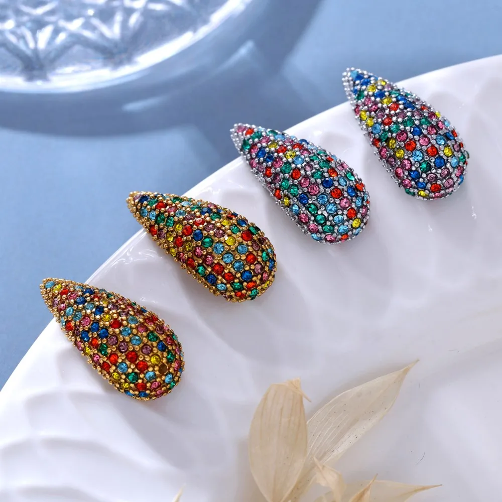 Женские серьги-гвоздики из нержавеющей стали с покрытием 18-каратного золота и