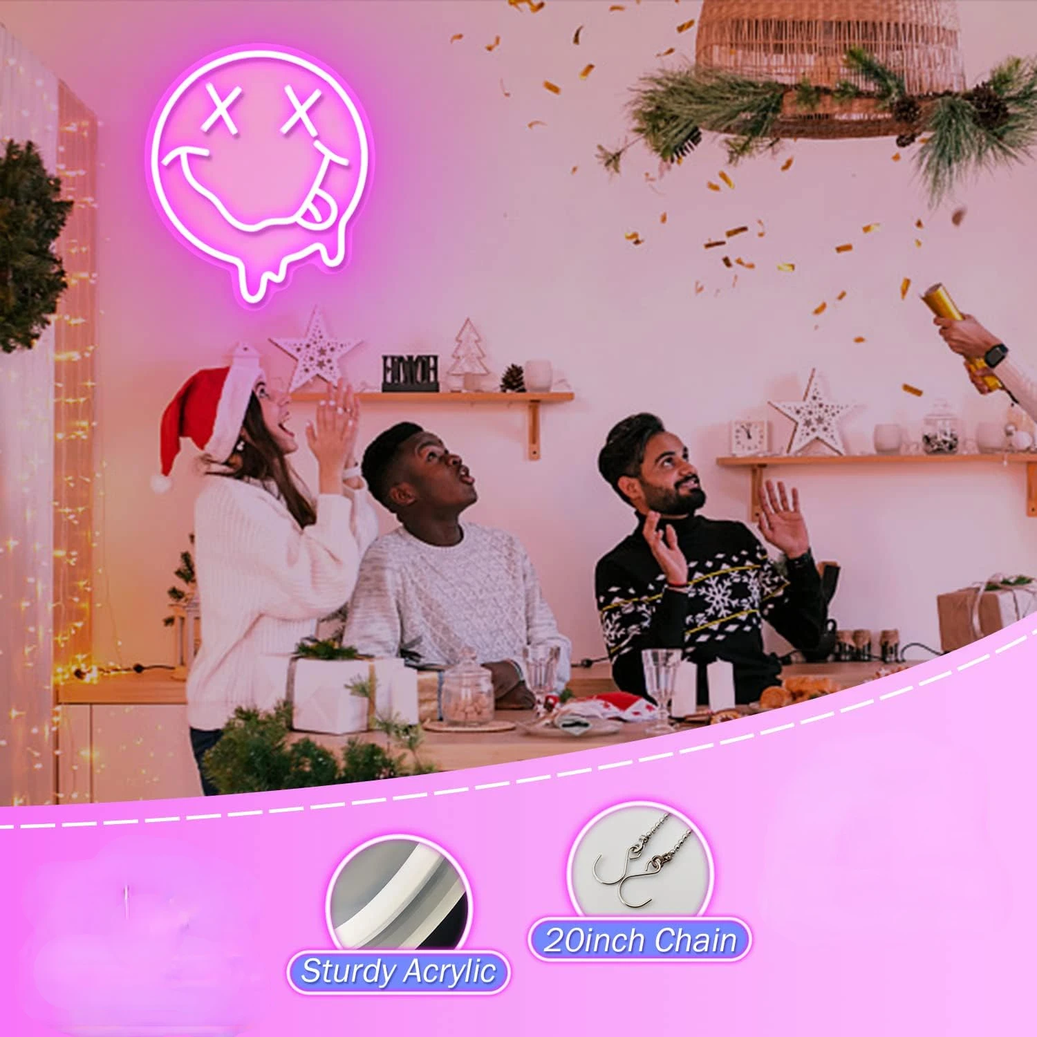 Настенный декор в виде улыбки