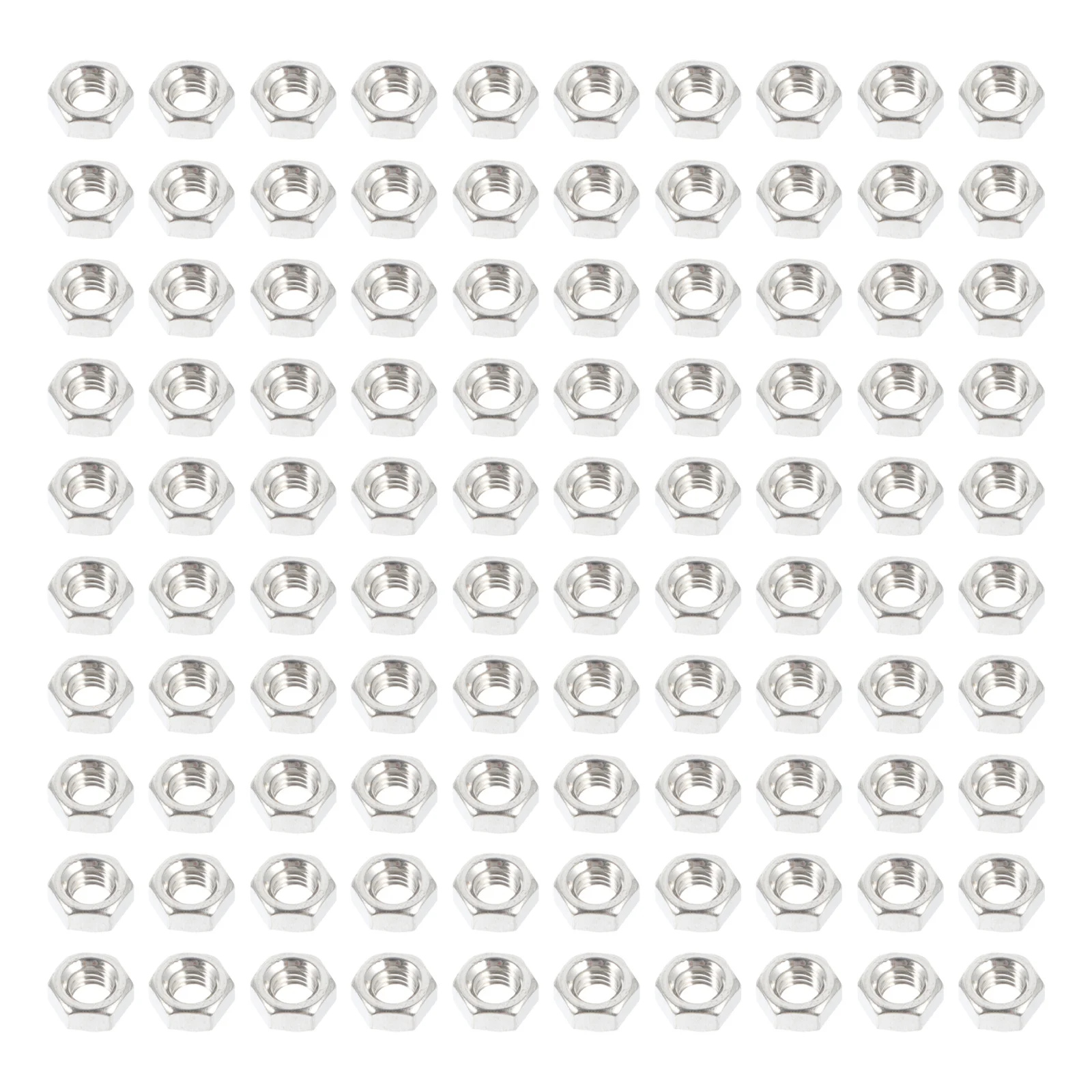 

300Pcs Creative Stainless Steel Industry Screw Nuts Repairing Nuts (Silver)