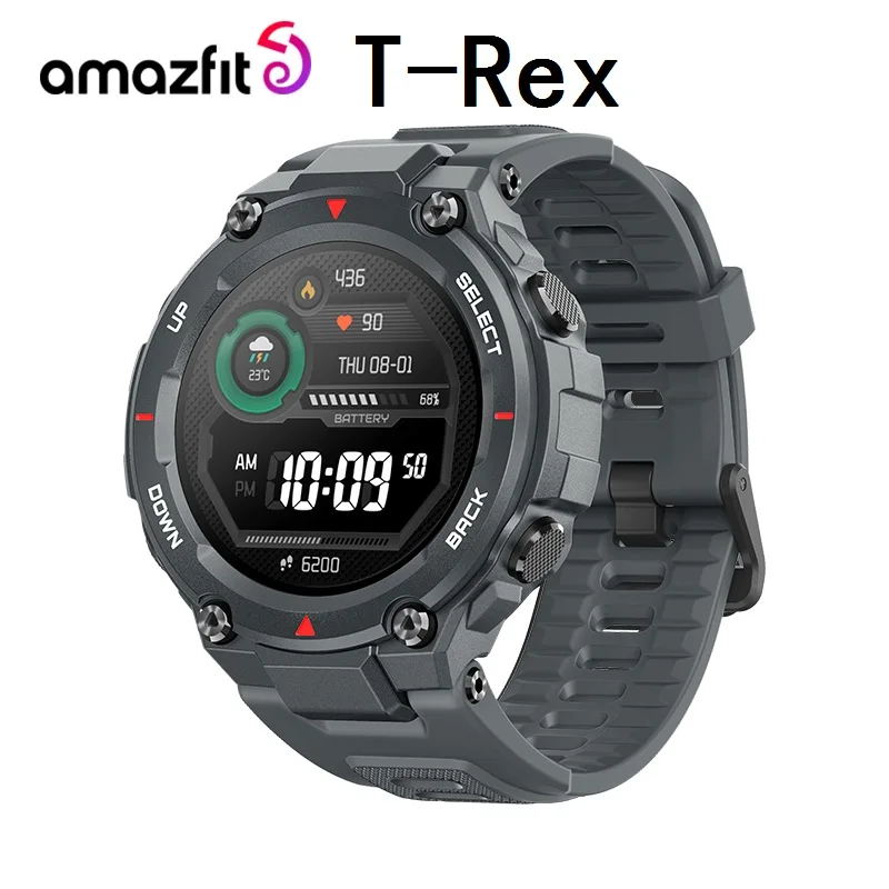 Смарт-часы Amazfit T-rex GPS + ГЛОНАСС калории водонепроницаемые до 5 АТМ 390 мАч |
