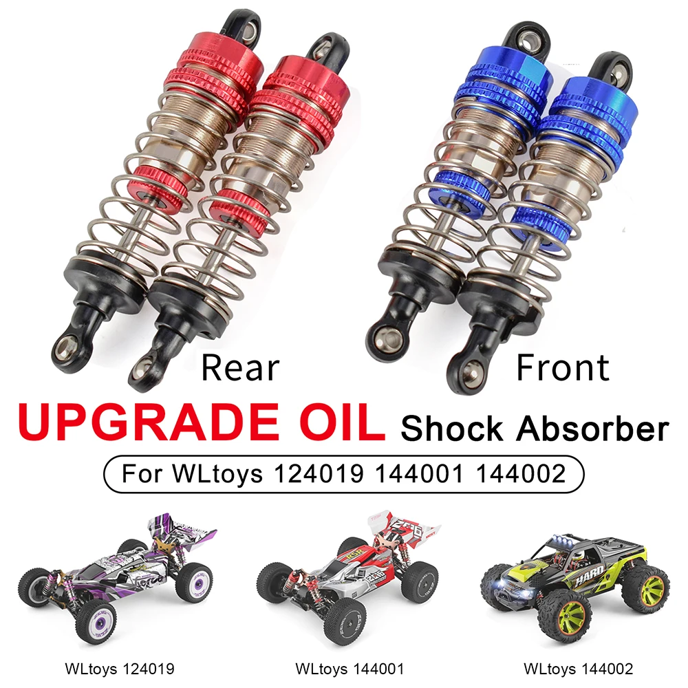 RC Aluminium Alloy Metal Oil Shock Absorber Adjustable Damper 1316 CNC Upgrade Parts for Wltoys 144001 1/14 Buggy RC Car Truck