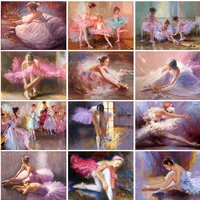 ruopoty coloring by number ballet girl kits painting by number figure diy frame modern drawing on canvas handpainted art gift