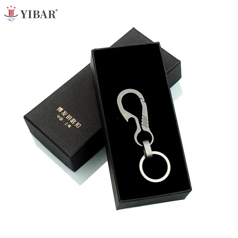 

Цепочка для ключей из натурального титана, роскошный мужской брелок с надписью на заказ, ультралегкий для повседневного использования, дер...