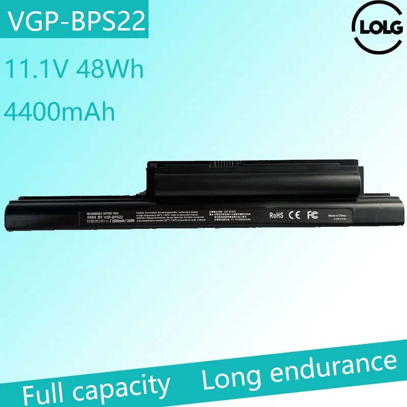Сменный аккумулятор для ноутбука BPS22 SONY VAIO VGP-BPS22 VGP-BPL22 VGP-BPS22A VGP-BPS22/A VPC-EB3 VPC-EB33 VPC-E1Z1