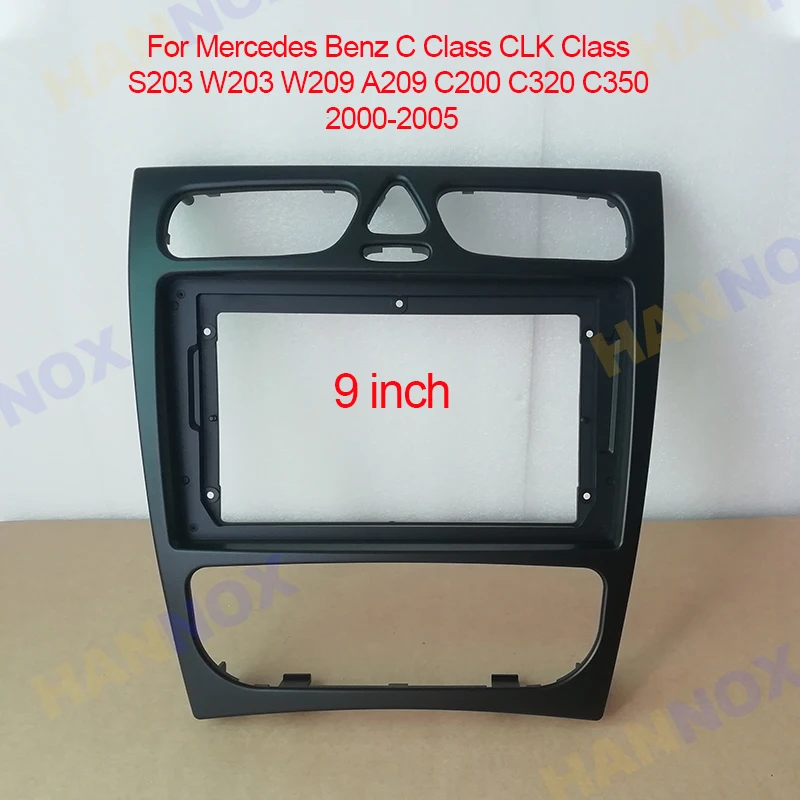 

9-дюймовый 2din автомобильный радиоприемник, стерео, Android, GPS-плеер, рамка для Mercedes Benz C класс, CLK Class S203 W203 W209 A209 2000 2001- 2005