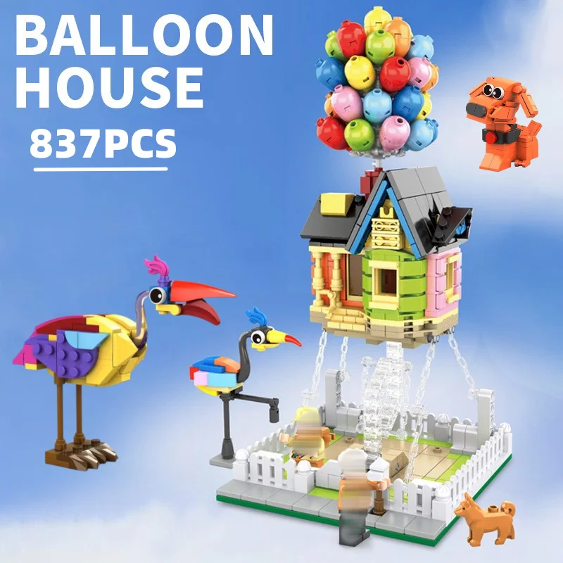 

New 837PCS Pixar UP Balloon House Carl Russell Anti Gravity Dynamics Balance Friends Building Blocks Bricks Toy Gift Kid Set