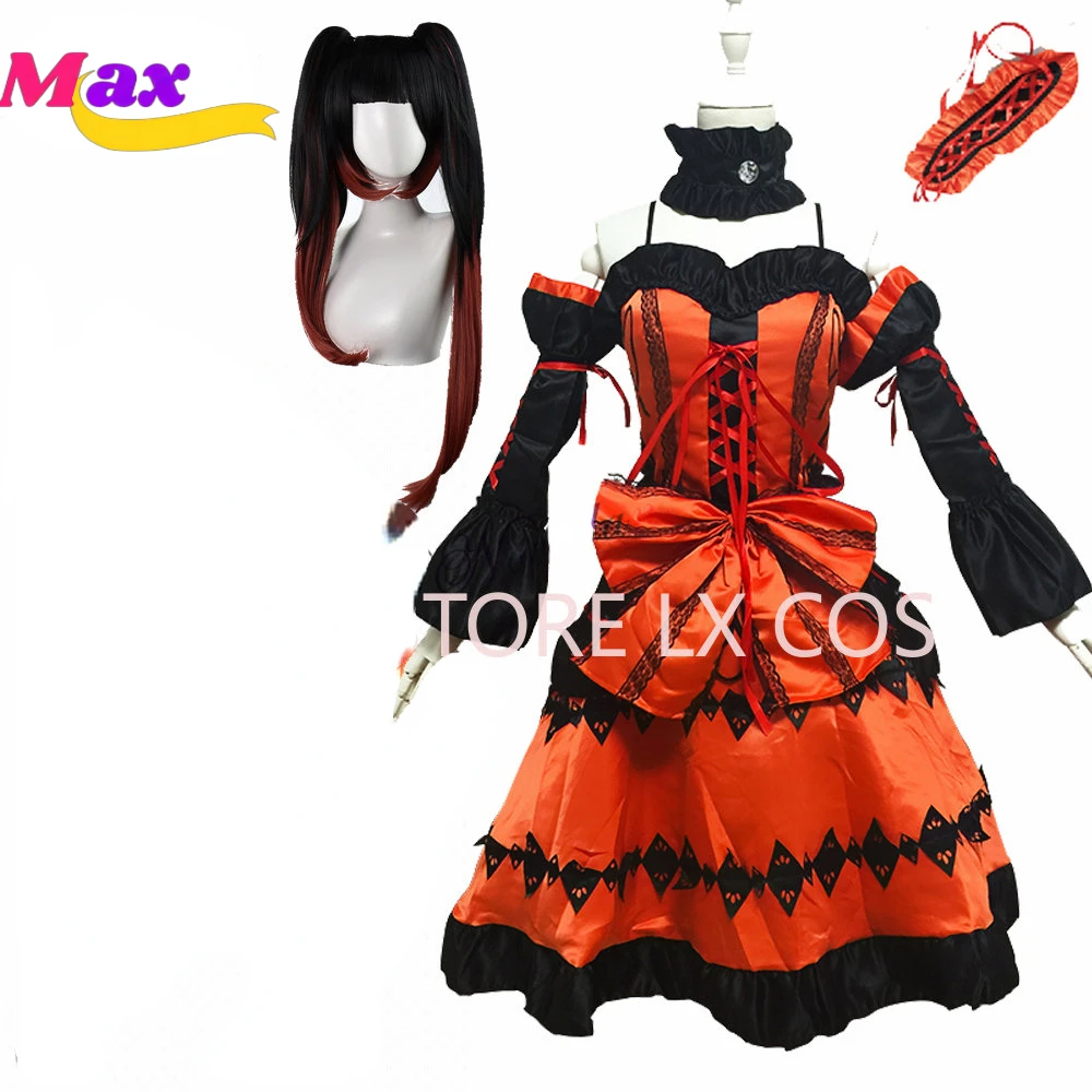 Макс Аниме Токисаки Куруми Косплей Костюм Парик Необычные Готические Лолиты