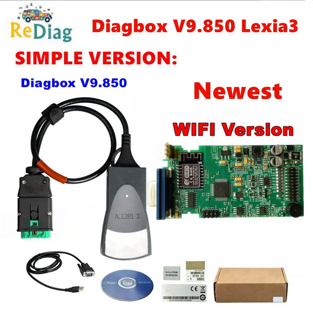 Diagbox V9.850 Lexia3 Wifi Профессиональный Сканер Obd2 Для Peugeot/citroen С Новой Конфигурацией