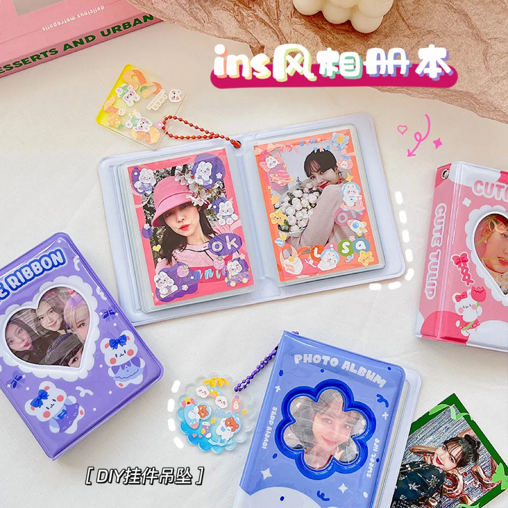 

3Inch Photocard Holder Photo Album Kpop Idols Photocards Cards Holder 40 Pockets Korean Star Chasing Photos Collect Book Cadre