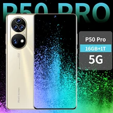 P50 Pro Smart Cell Mobile Phone Qualcomm 888 4G/5G 7.3 Inch Celular Android 12 6800mAh Smartphone 16GB 1T 64MP Cellphone HD
