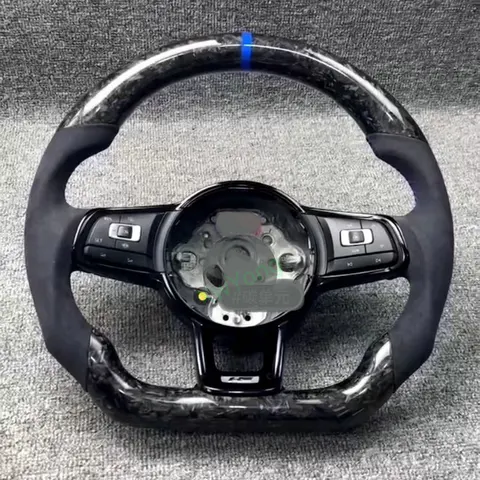 Для VW Volkswagen Golf 7 Rline GTI GTS GTD GTE Polo GTI Scirocco Touran T-ROC Tiguan 100% рулевое колесо из настоящего углеродного волокна
