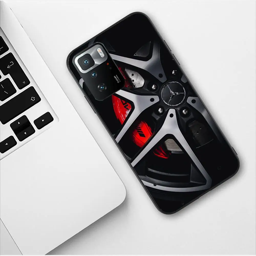 Mercedes Benz Wheels New Luxury Phone Case for Redmi 9 9A 7A 10 8A 10A 8 Note 11 10S 7 11S Plus POCO X3 Pro Soft Silicone Covers