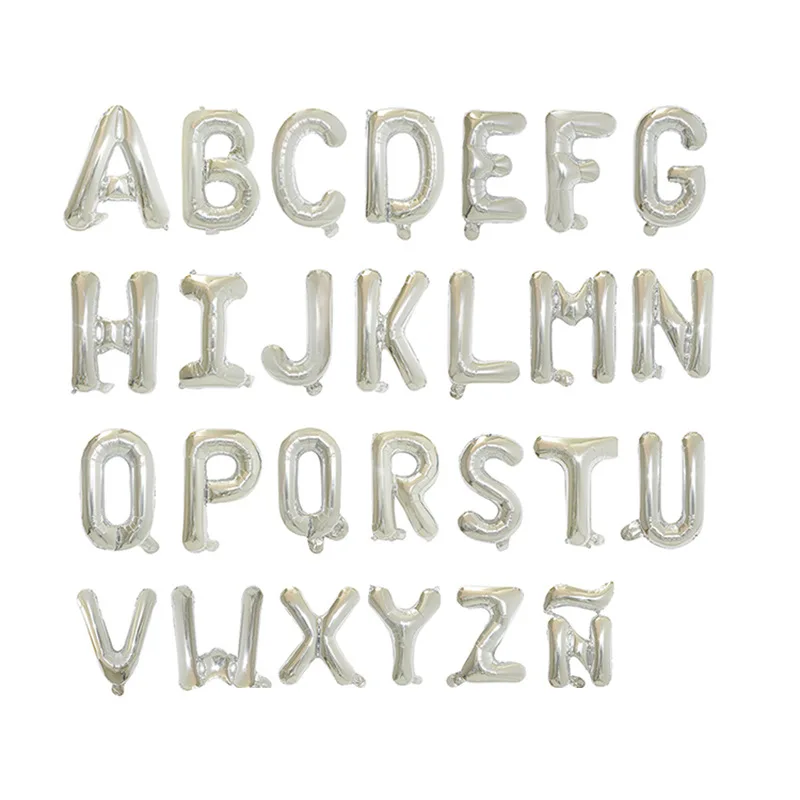 16 дюймов розовое золото серебро синий розовый алфавит буквы для детей день