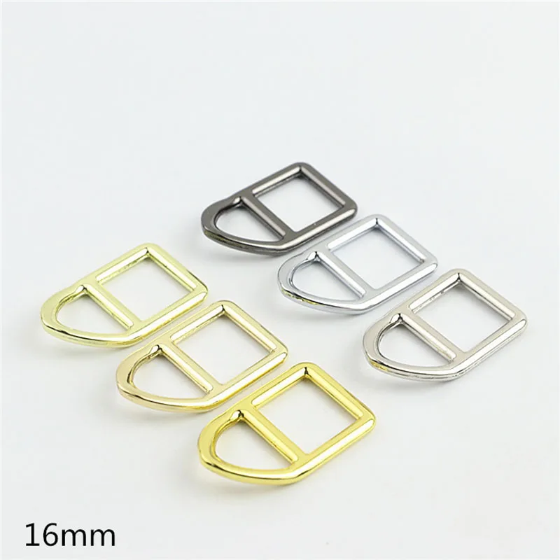 50pcs ID16/19mm Tri-Glide Buckles Slider D Ring Adjust Hook DIY Bags Strap Adjustment Buckle Webbing Belt Clasp