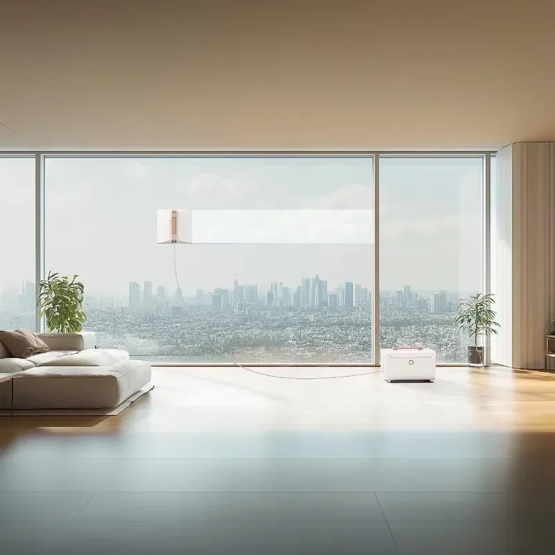 Фото 【CHIMU HOME】 Ультразвуковой автоматический очиститель для умной электрической мойки окон на высоте 7000 Па для высотных зданий №5