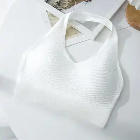 Fashion Women Sports Bra Sexy Deep V Underwear Female Breathable Seamless Backless Halter Tube Top Lingerie Push Up Bralette