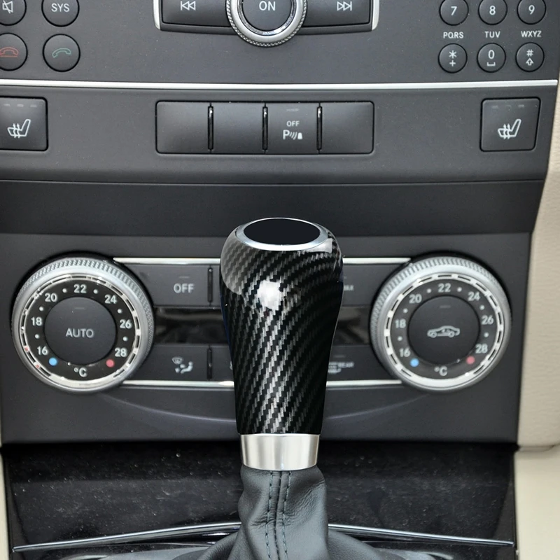 

Carbon Fiber Stripe Gear Shift Handle Sleeve Cover Trim For Mercedes Benz X204 W204 W212 GLK CLS A C E G Class ABS Car Sticker