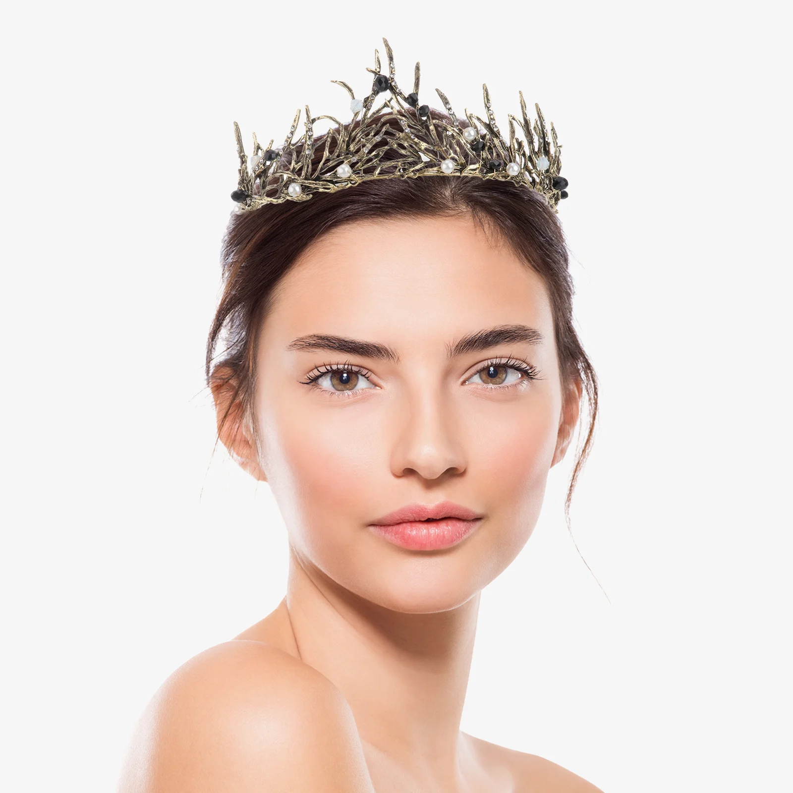 Готическое сказочное платье тиара повязка на голову винтажный декор для волос