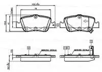 

0986 TB3070 rear brake pad for TB3070