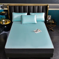 summer ice silk jacquard sleeping mat adult kids foldable portable luxury double bed bedding bed protection pad 1 8m 2 0m king