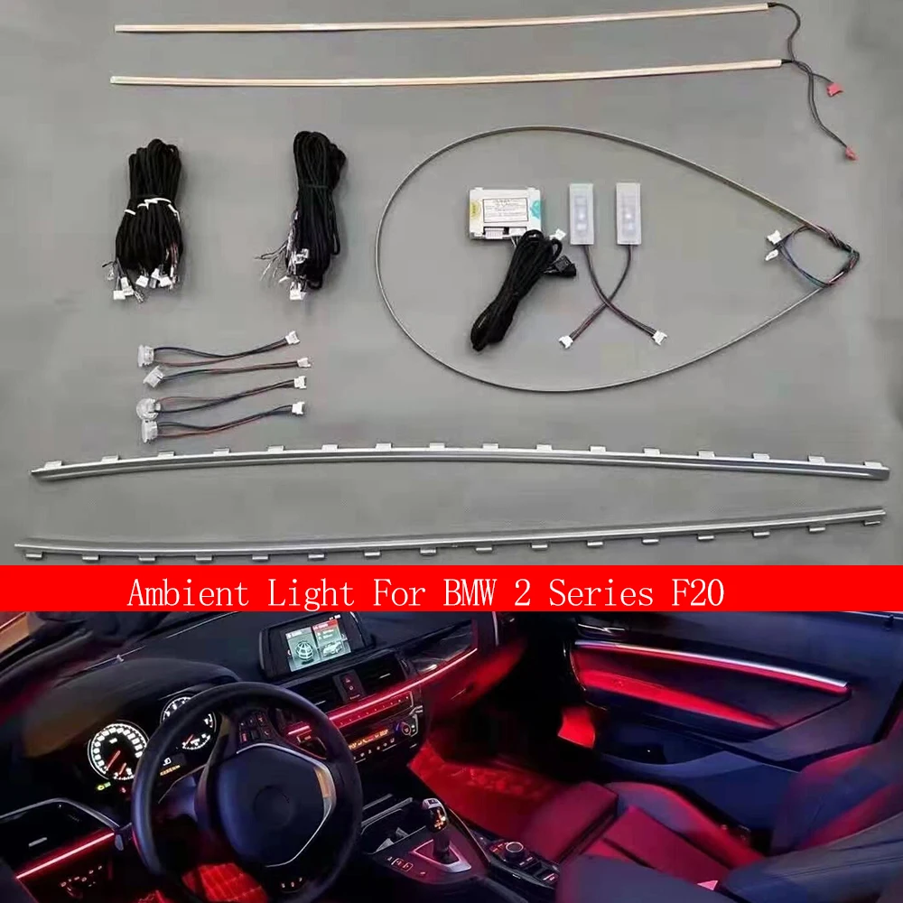 

Декоративная подсветильник ка для дверей и автомобилей, для бмв 2 серии F20, неоновая, Led, для подсветки приборной панели