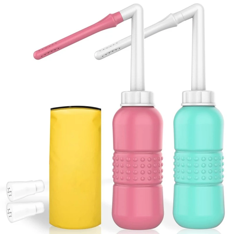 

Портативное биде K1KA для путешествий, ручной персональный инструмент для биде, для душа с ручным прессом, для лечения перинала и гемороида, 2 шт.