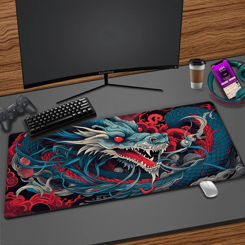 Large Mouse Pad Chinese Dragon Gaming Accessories HD Print Office