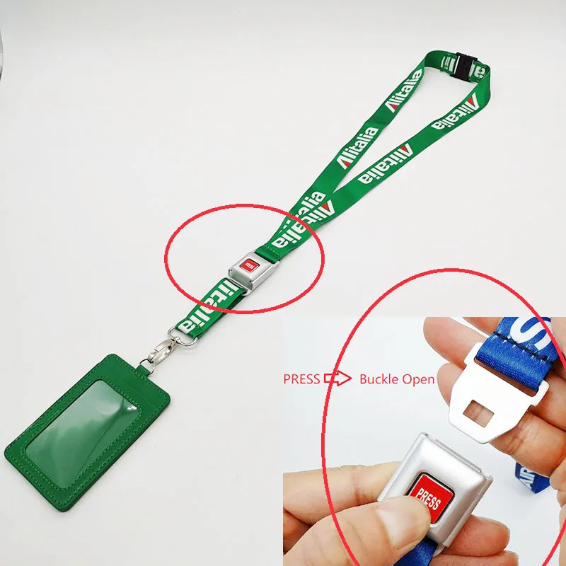 Пряжка ремня безопасности для авиапочты Италии авиакомпании Alitalia шнурок посадки